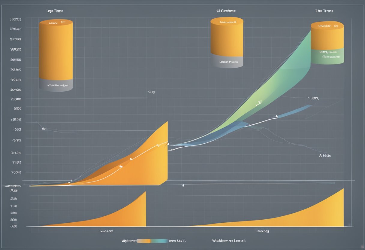 A graph comparing uptime and load times of top WordPress hosting companies