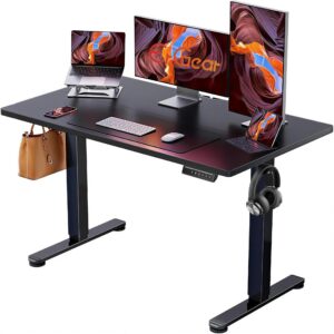ErGear Height Adjustable Electric Standing Desk, 48 x 24 Inches Sit Stand up Desk, Memory Computer Home Office Desk, Black Black 47.2 X 23.6 Inches