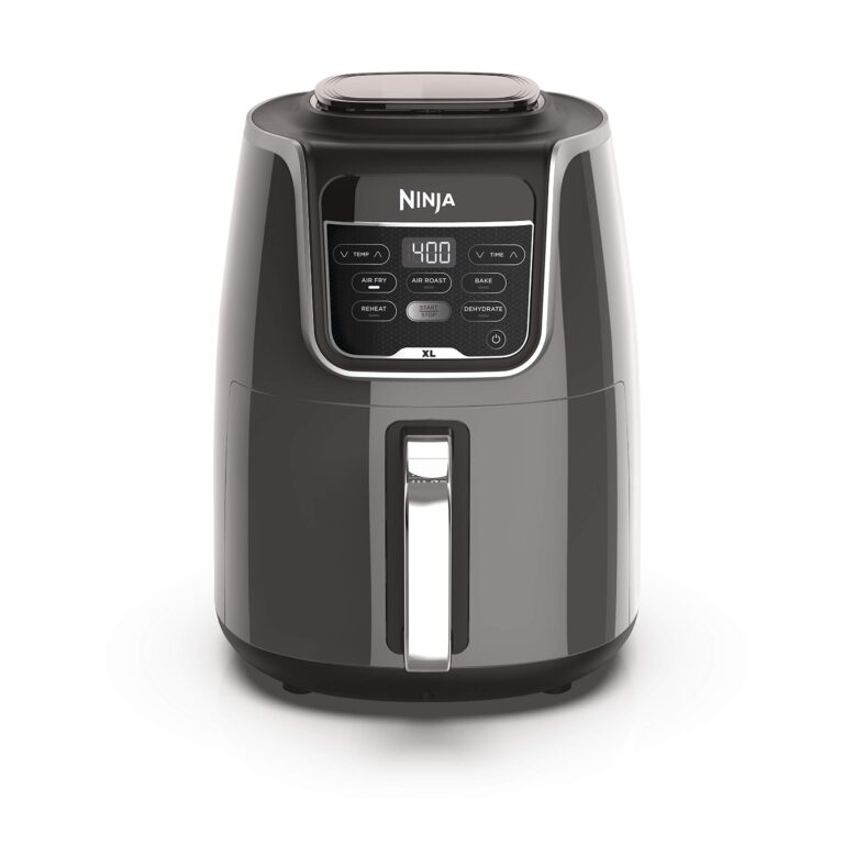 Ninja XL Air Fryer | 5.5 QT Capacity fits 3lbs of Wings | 5-in-1 Air Fry, Roast, Bake, Reheat & Dehydrate | 400°F Max Temp | 1750 Watts | With Dishwasher Safe Parts & Recipe Guide | Grey | AF150AMZ 5.5 QT XL