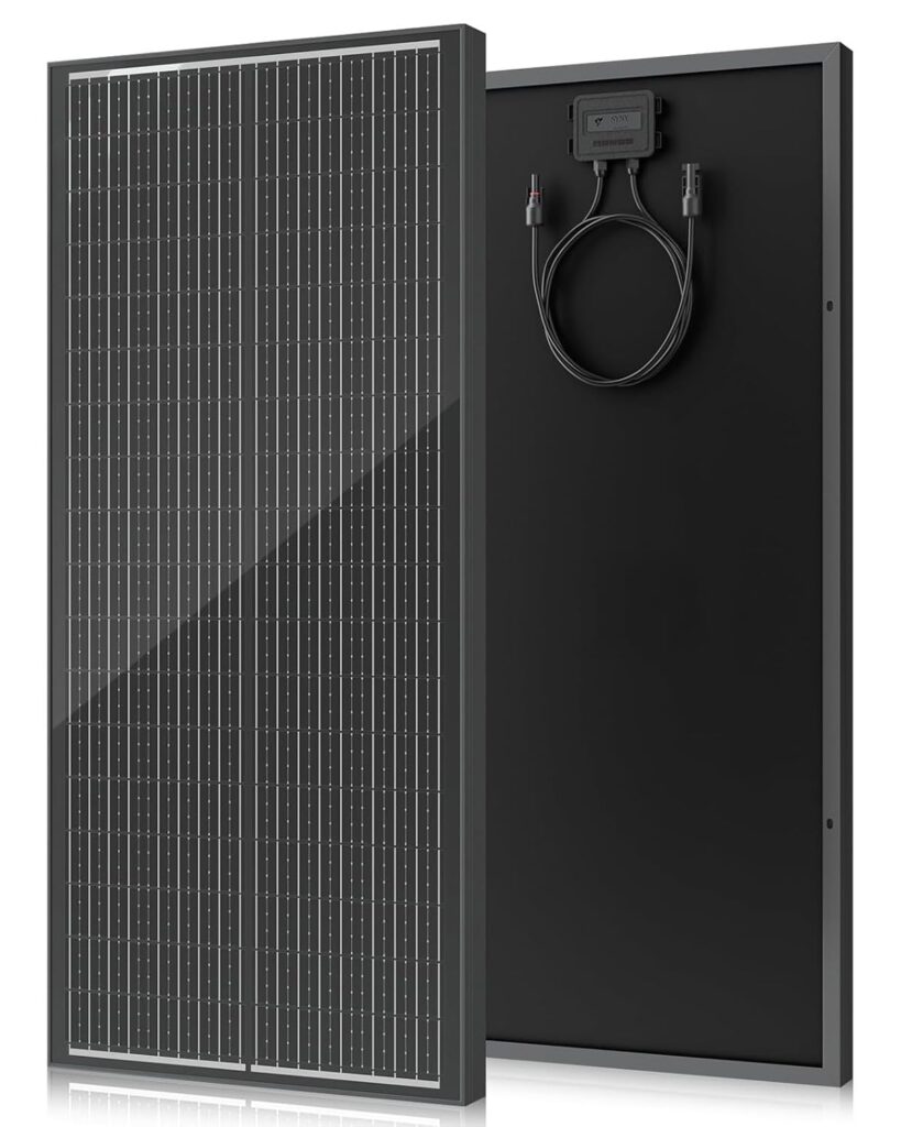 18BB 100 Watt Solar Panel, N-Type 12V 100W Solar Panel, 25% High Efficiency Monocrystalline PV Modules for RV, Marine, Rooftop, Farm, Trailer, Home Off-Grid System